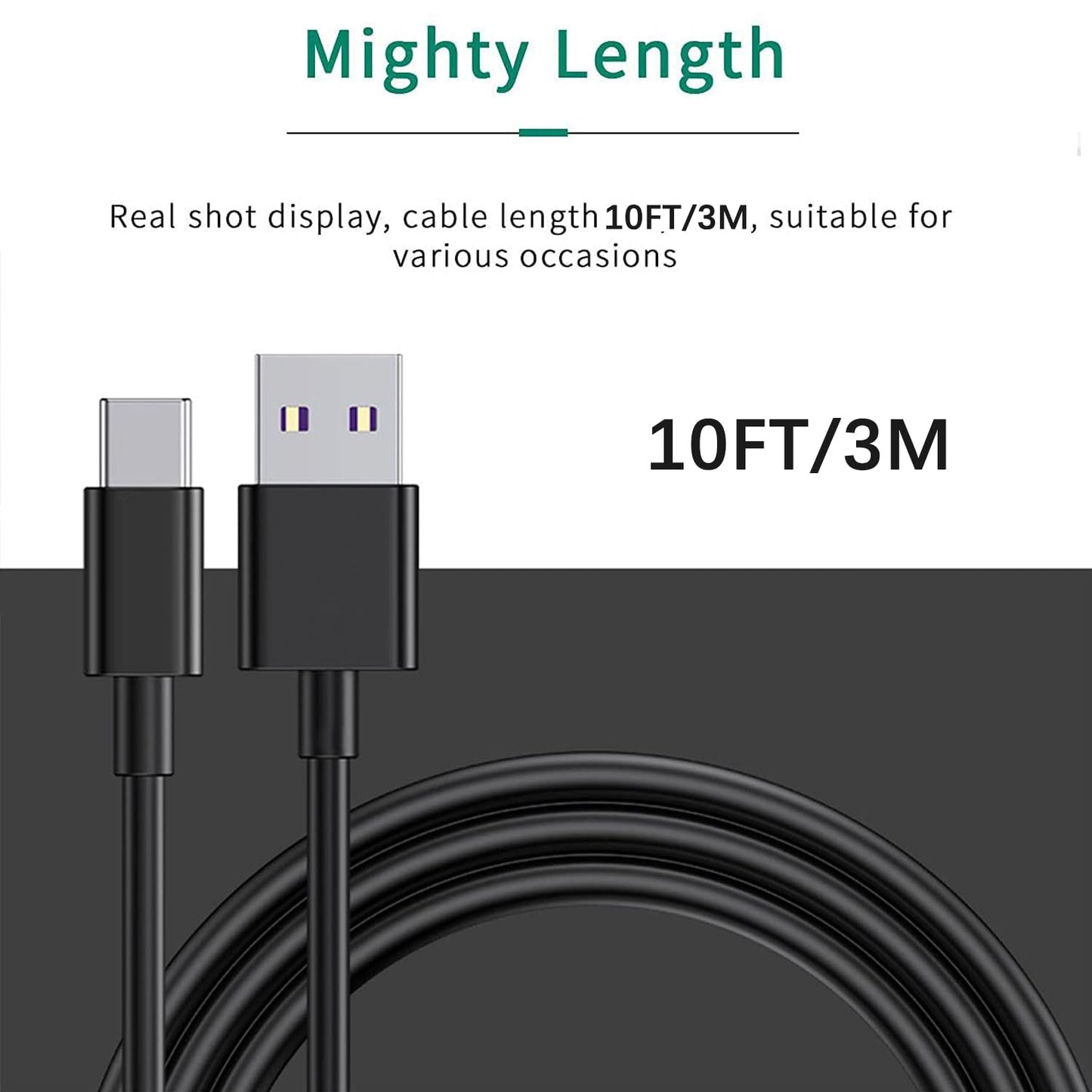 LILIBIN 10FT PS5 5 2, Controller Charger Cord for PlayStation DualSense, Xbox Series S X Core, Elite Series Switch