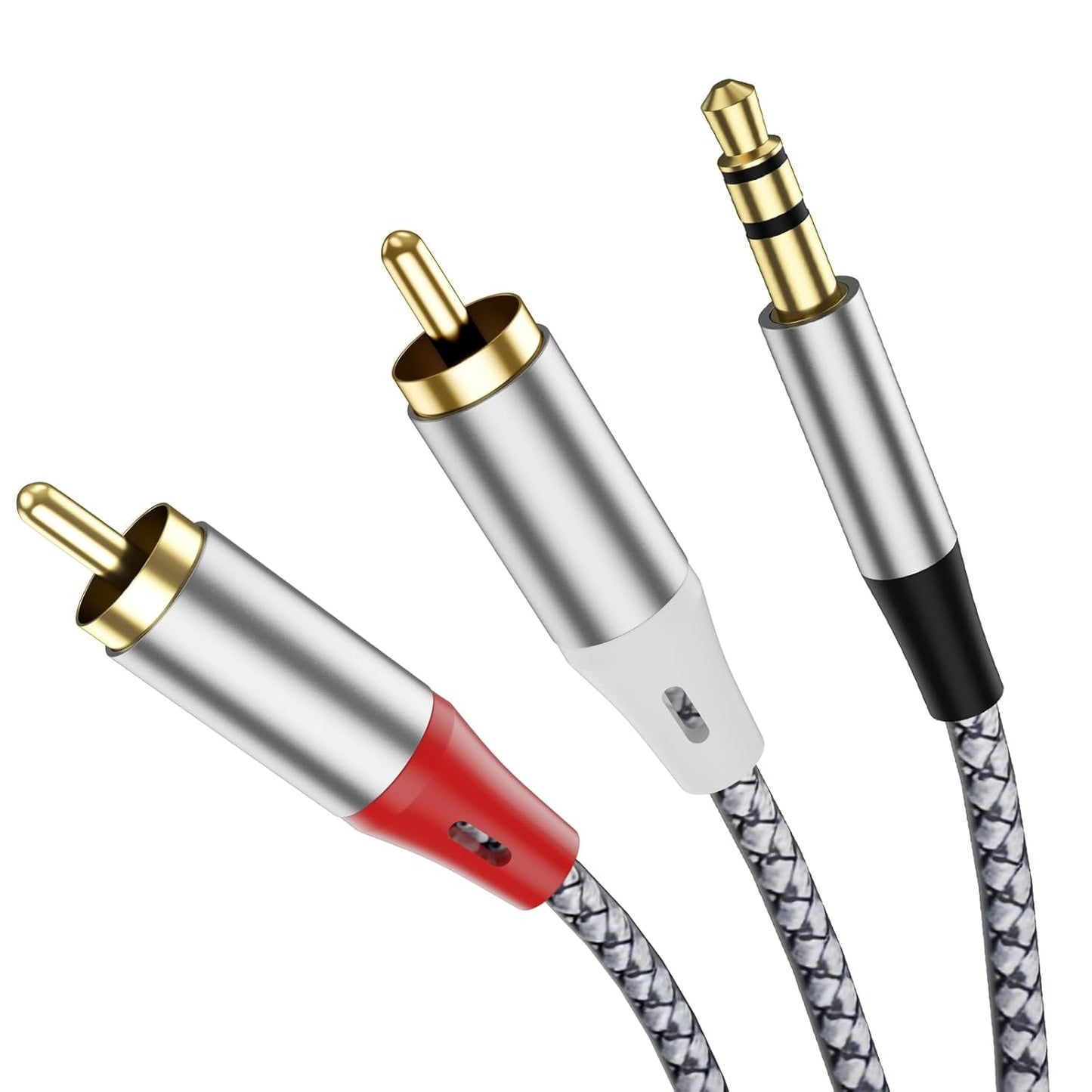 Liaoan Weiyu 3.5mm 2 3.5mm 2 MP3 to RCA Adapter Cable, to RCA Audio Cable, Suitable for TVs, Computers, Mobile Phones