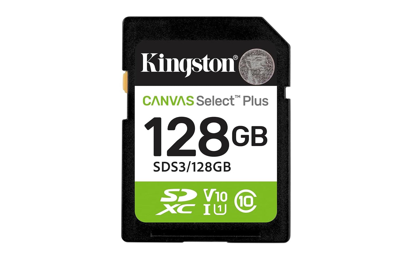 Kingston 128GB 150MB/s 10, U1, V10 SDS3/128GB Canvas Select Plus SD Card | Up to | Class UHS-I, |