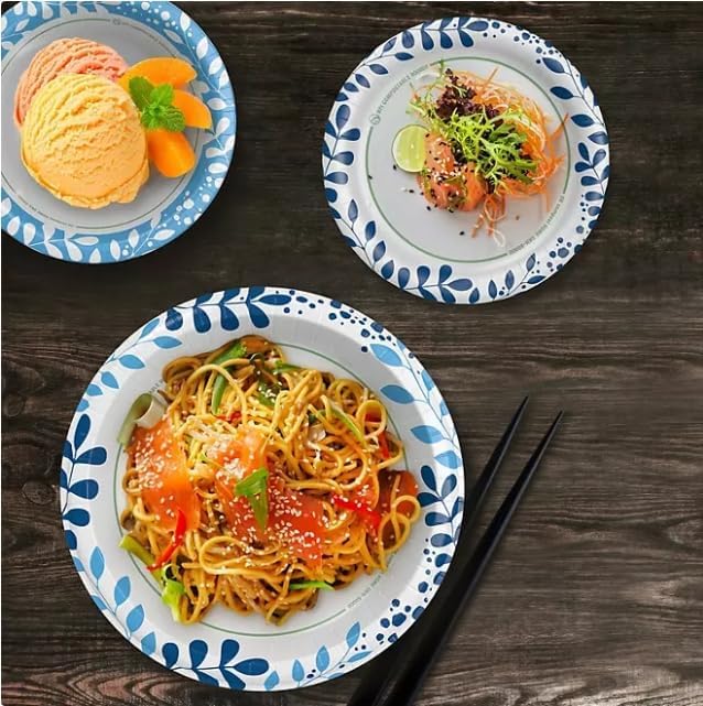 Ultra Dinner Paper Plates - 10 Inch Size | 204 Count for Convenient Dining Solutions