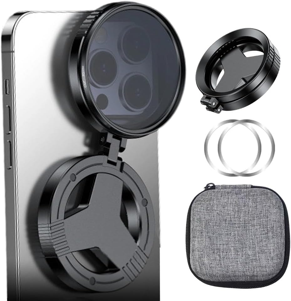 Generic 2026 Magnetic CPL Phone Camera Filter Kit, New Quick Mount Polarizing Filter, Upgraded Anti Glare Filters