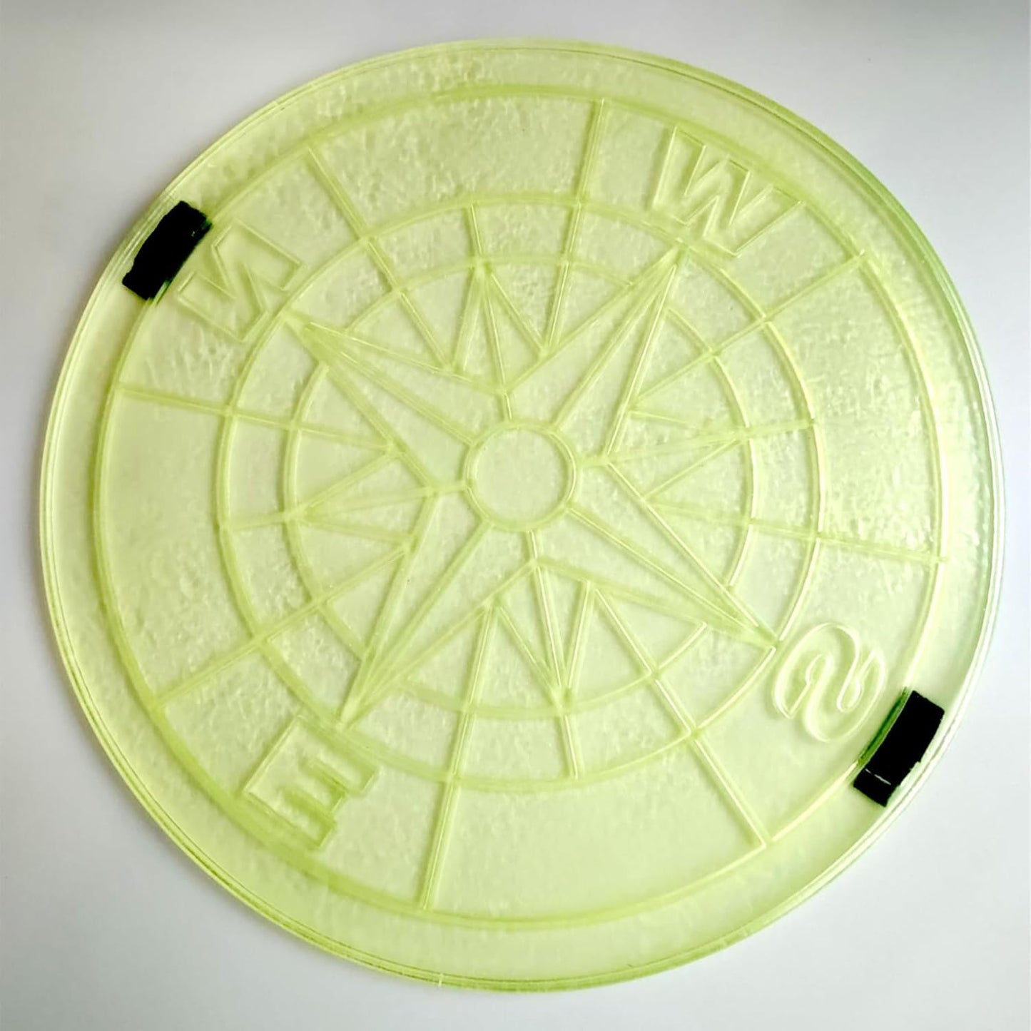 “ROUND COMPASS” Concrete Stamp – 28" Polyurethane Flexible Mold for Stamping Cement, Plaster, mat for printing, Decorative Texture Tool for Horizontal & Vertical Surfaces, Durable & Reusable