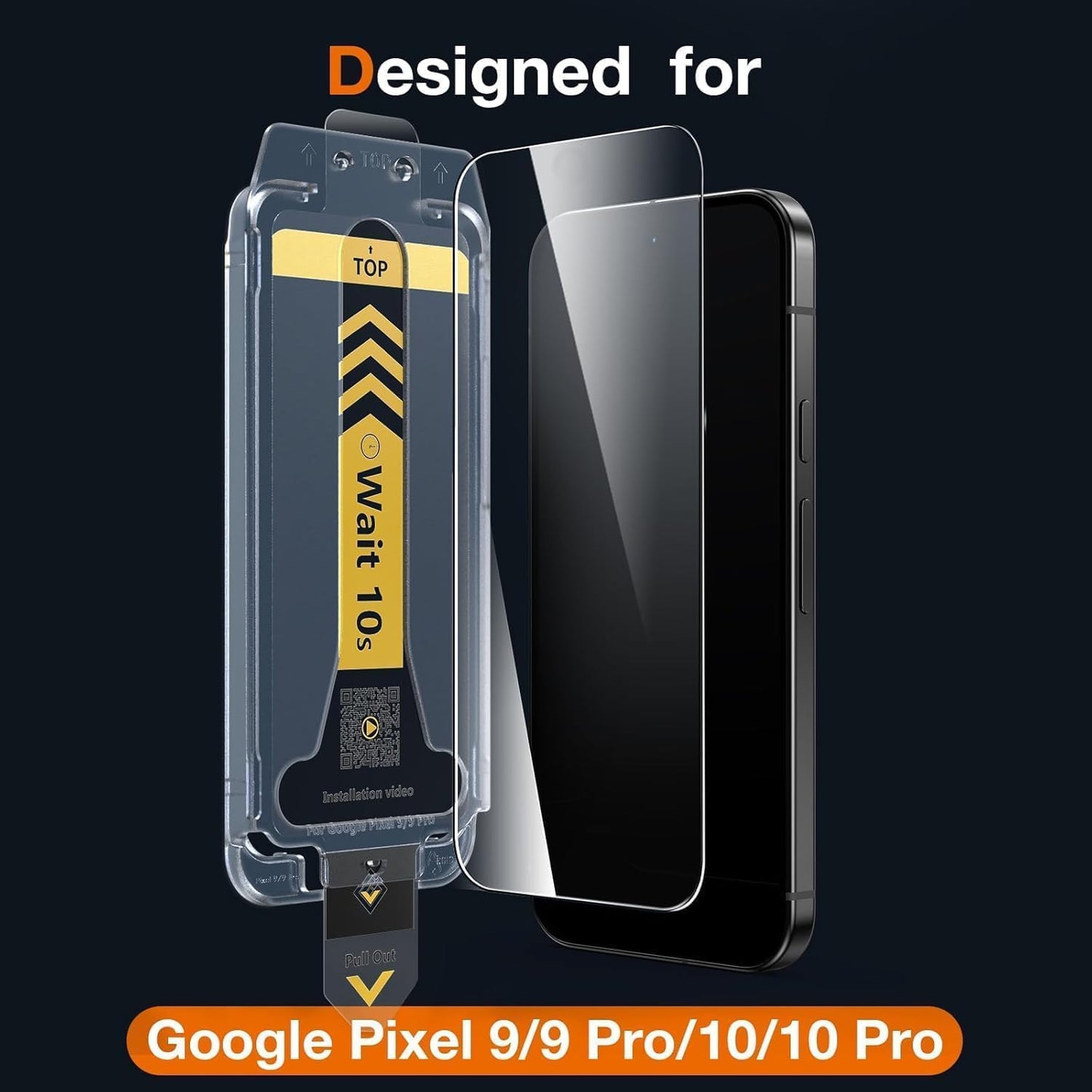 2 Pack 10 [Auto-Dusting-0 9H 10 9 9 EGV for Google Pixel Pro Screen Protector [One-Pull Install] Military Grade