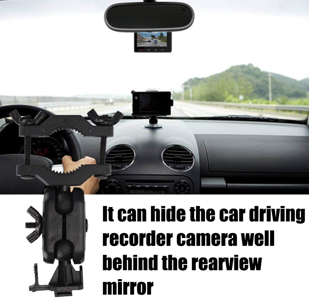 Naroote 360 Dash Cam Mount, Driving Recorder Holder, Car Rearview Mirror Camera Holder Driving Recorder Bracket Degree