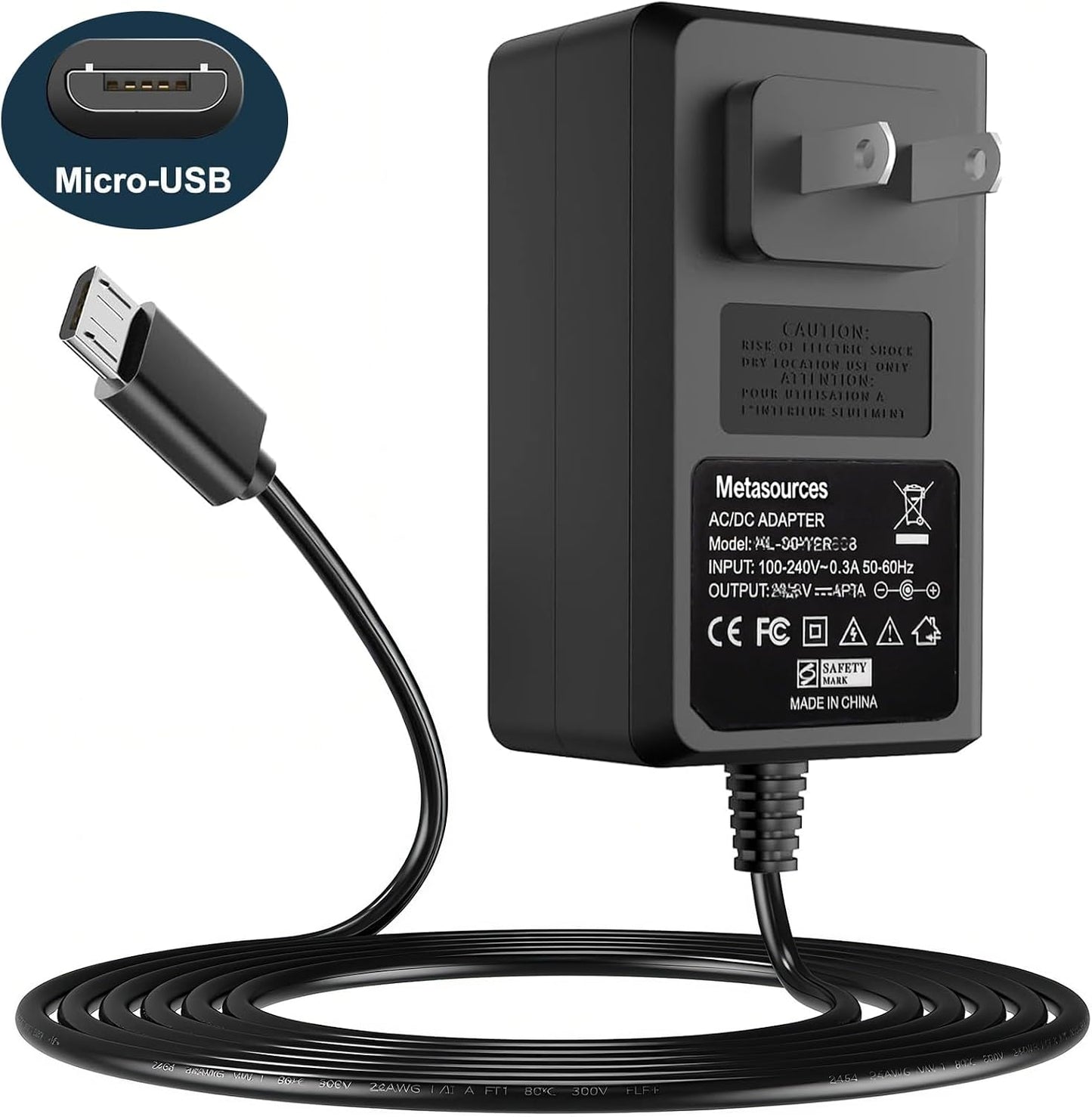 Metasources 5V X431 Pro3s+ V5.0, 3 Pro3s+ V3.0, XDJ361R-050500 USB AC/DC Adapter Compatible with Launch PRO PAD V Pros