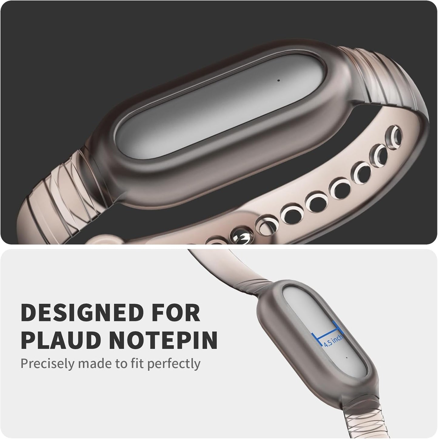 Wristband for Plaud NotePin & NotePin S AI Voice Recorder, Adjustable Wearable Strap Compatible with Plaud AI