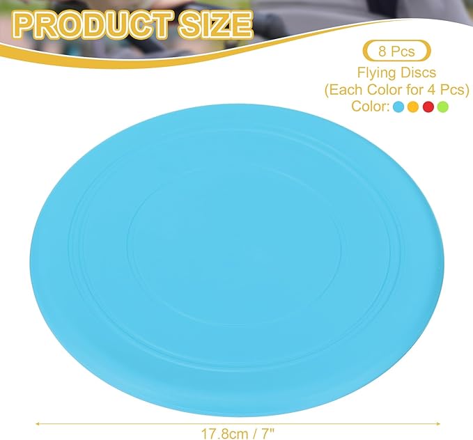 PATIKIL Flying Disc Soft Silicone Colorful Flying Disk Flyer for Outdoor Sports Lawn
