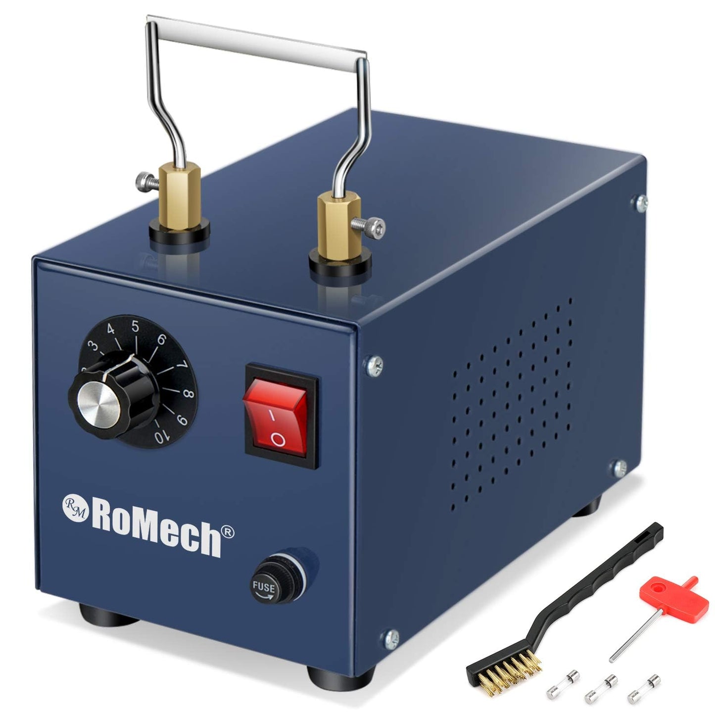 ROMECH 160W Adjustable Electric Rope Cutter, Hot Knife Thermal Blade, Bench Mount Cutting Tool Kit for Braid Fabric Webbing Belting Ribbon (160W, RM-025)