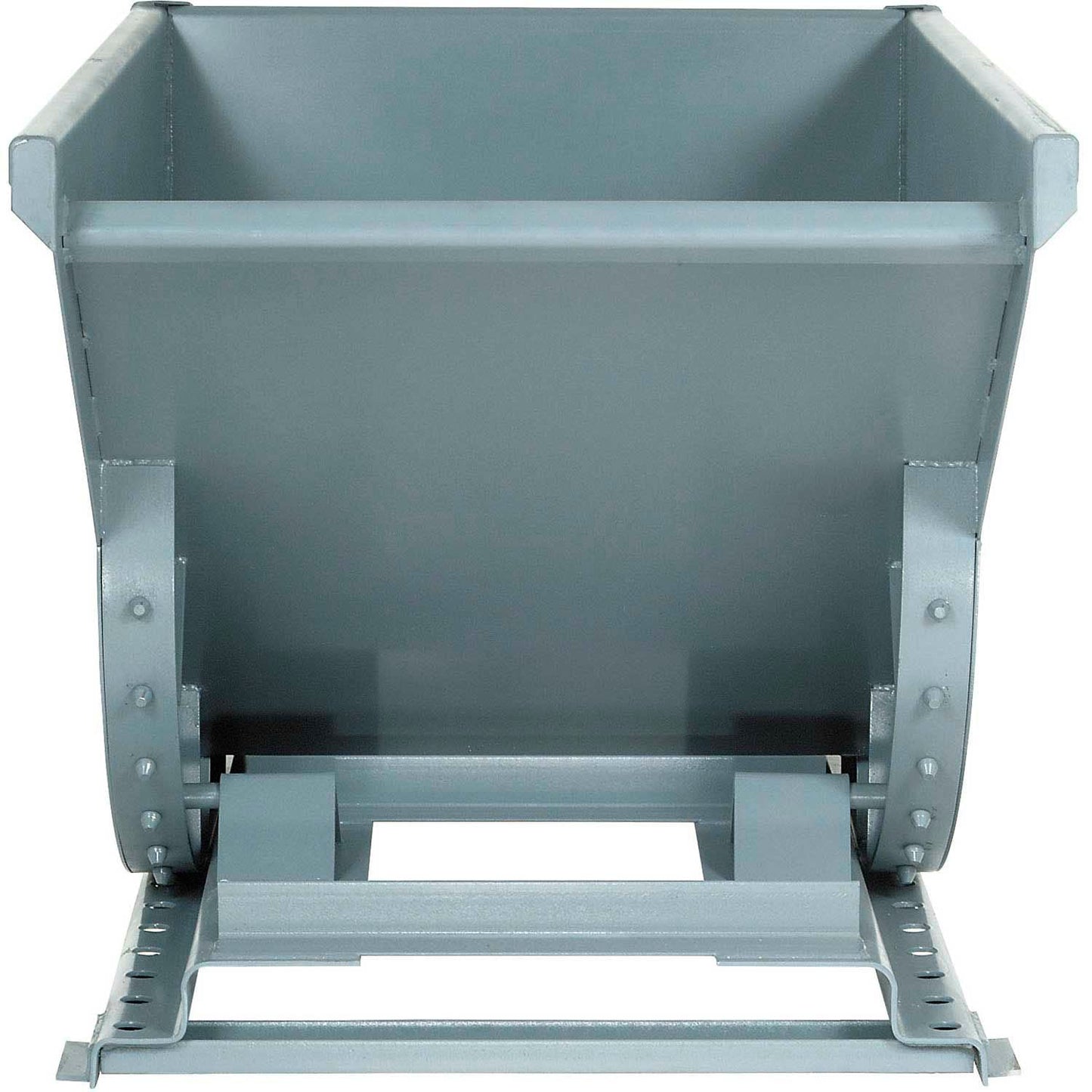 WRIGHT 1 Cubic Yard, Heavy Duty Self Dumping Hopper, 4000lb Capacity, Gray