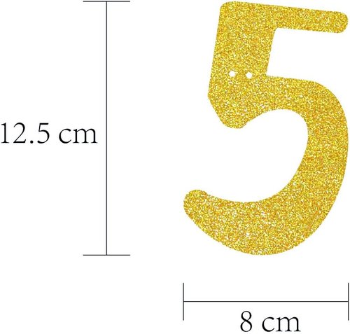 GOER Gold Glitter Cheers to 50 Years Champagne Glasses - Perfect 50th Birthday Party Decor