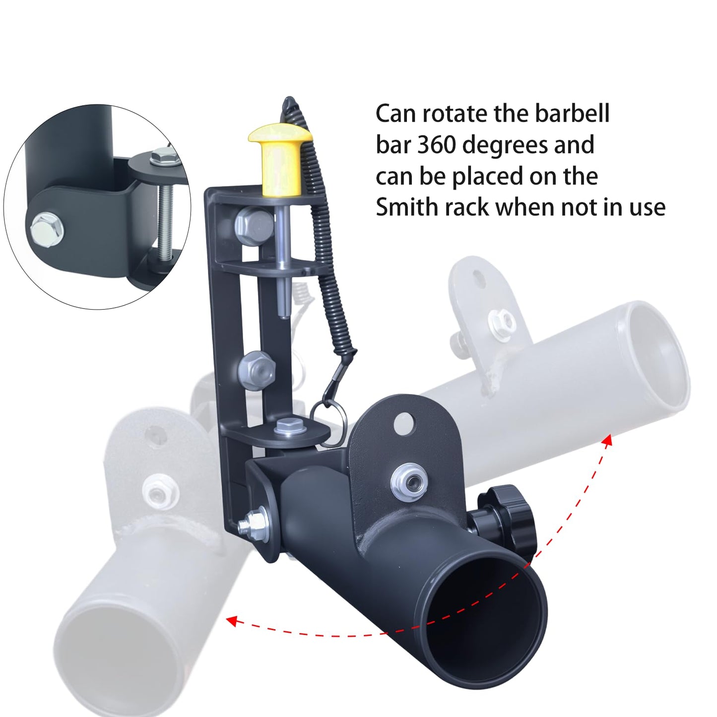 FNKTEK Landmine Attachment for Barbell 360° Swivel Storable T-Bar Row Landmine Base Fits 2” Olympic Bar,Gym Home Fitness,Squat,Deadlifts