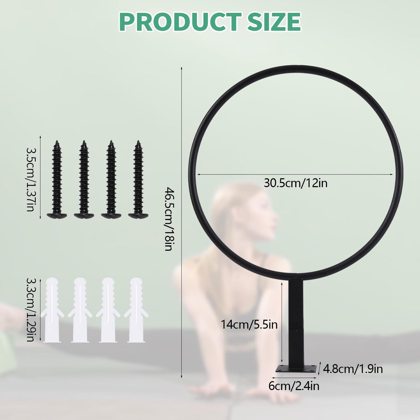 Large Stability Ball Storage Rack Exercise Dall Wall Holder Yoga Studio Gym Exercise Ball and Equipment Organizer（3 pcs）