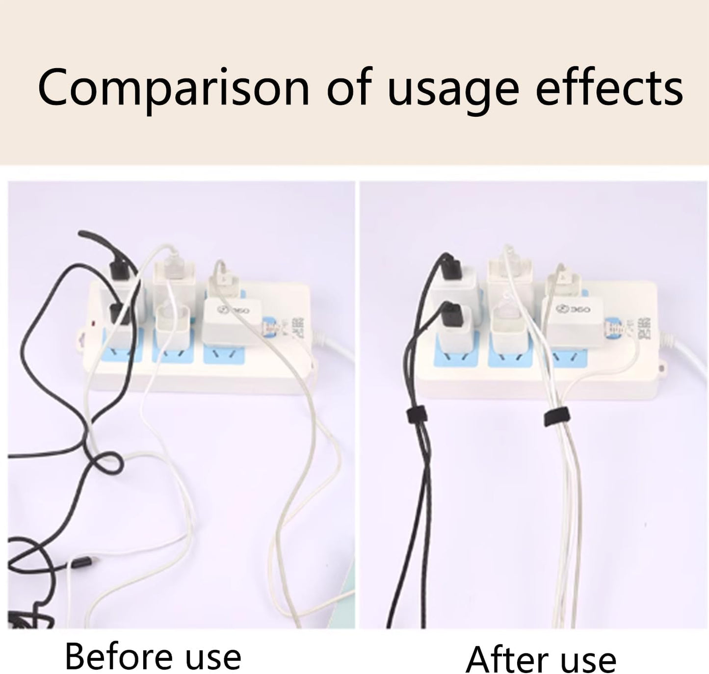 (2/5 9.8 1 TENOC Reusable Hook and Loop Cable Tie Tool, Adjustable Cable Organizer Tape Cord Wrap for Home, Office