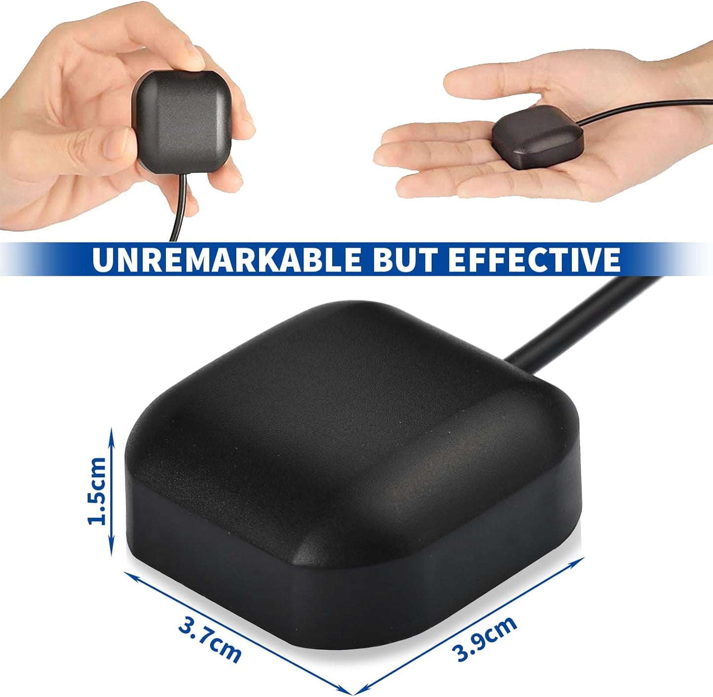 BINGFU Vehicle Waterproof Active GPS Navigation Antenna with SMA Male Connector for Car Stereo Head Unit GPS Navigation