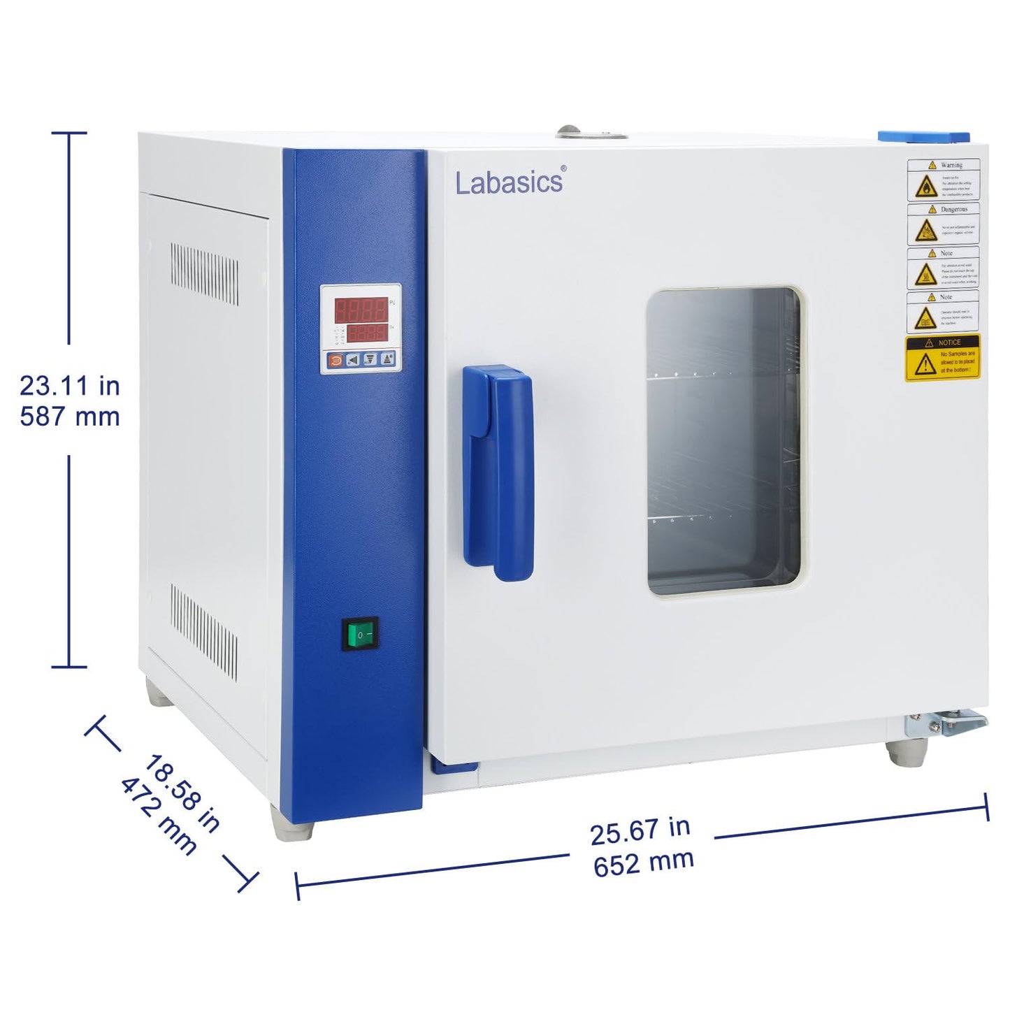 Labasics Forced Air Convection Oven, RT+10-250°C, Digital Control with Timer, for Laboratory Drying, 110 V, 43L