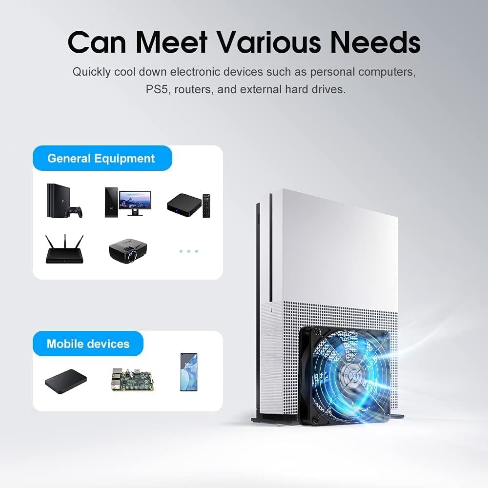 ELUTENG 120mm 3 5V 1500PRM Fan With Speed USB Powered Case Fan Gaming PC Portable Cooling Suitable for Tablet TV