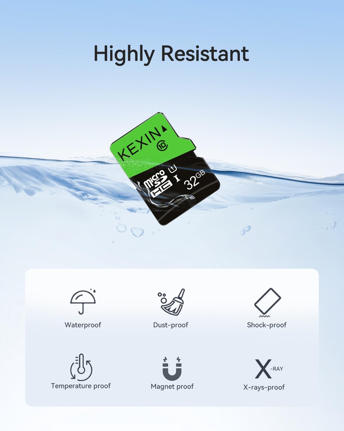KEXIN 3 Pack 32GB 10 C10, U1, 32 3 Pack Micro SD Card Memory Card MicroSDHC UHS-I Memory Cards Class High Speed Card