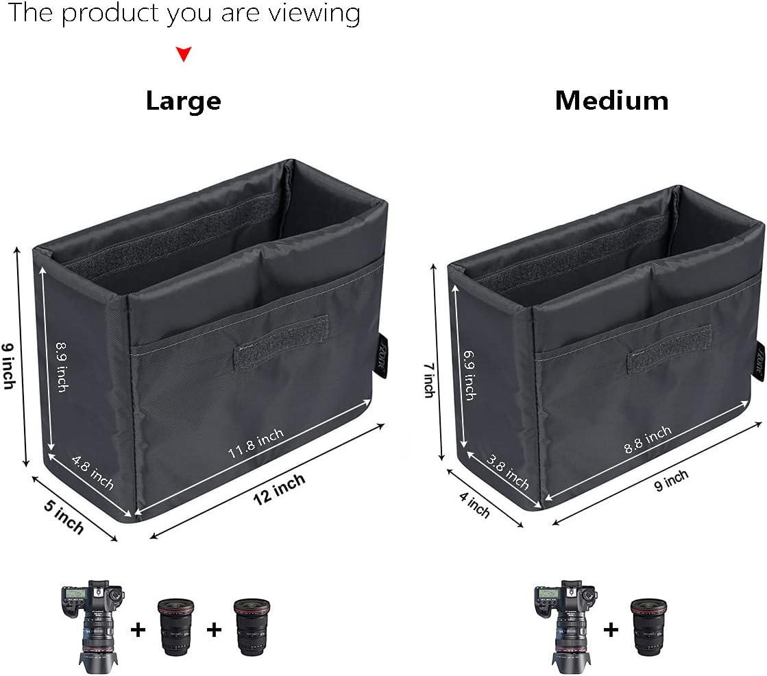 Waterproof Shockproof Foldable Camera Insert Bag - Perfect for Canon & Nikon