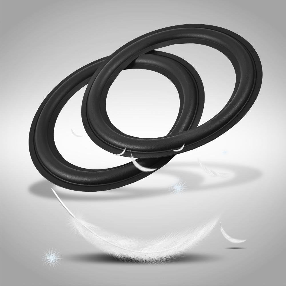 Socobeta 2pcs 8 inches Speaker Rubber Perforated Subwoofer Surround Rings Replacement Parts for Speaker Repair or DIY