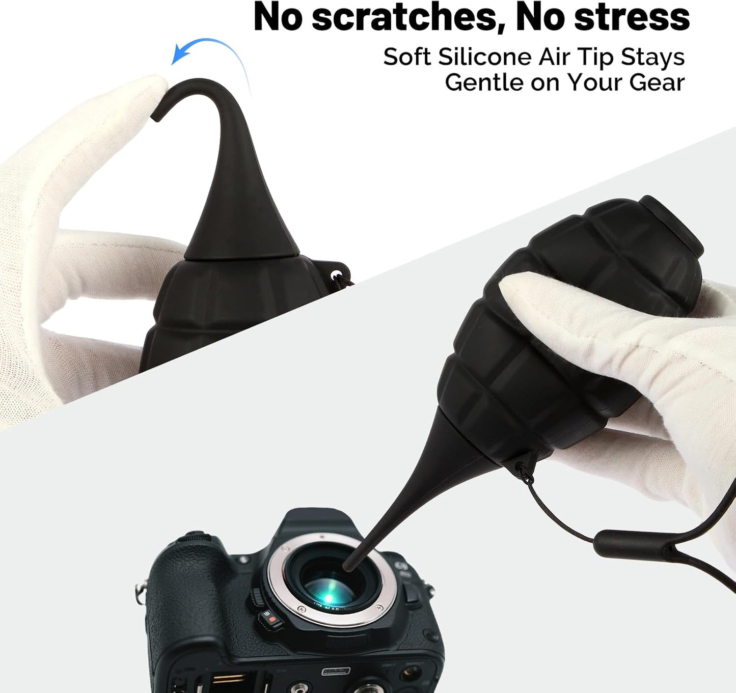 CamKix 2X CMOS Camera Cleaning Kit - Soft Tipped Upgraded Camera Sensor Blower - Compressed Air Camera Cleaner