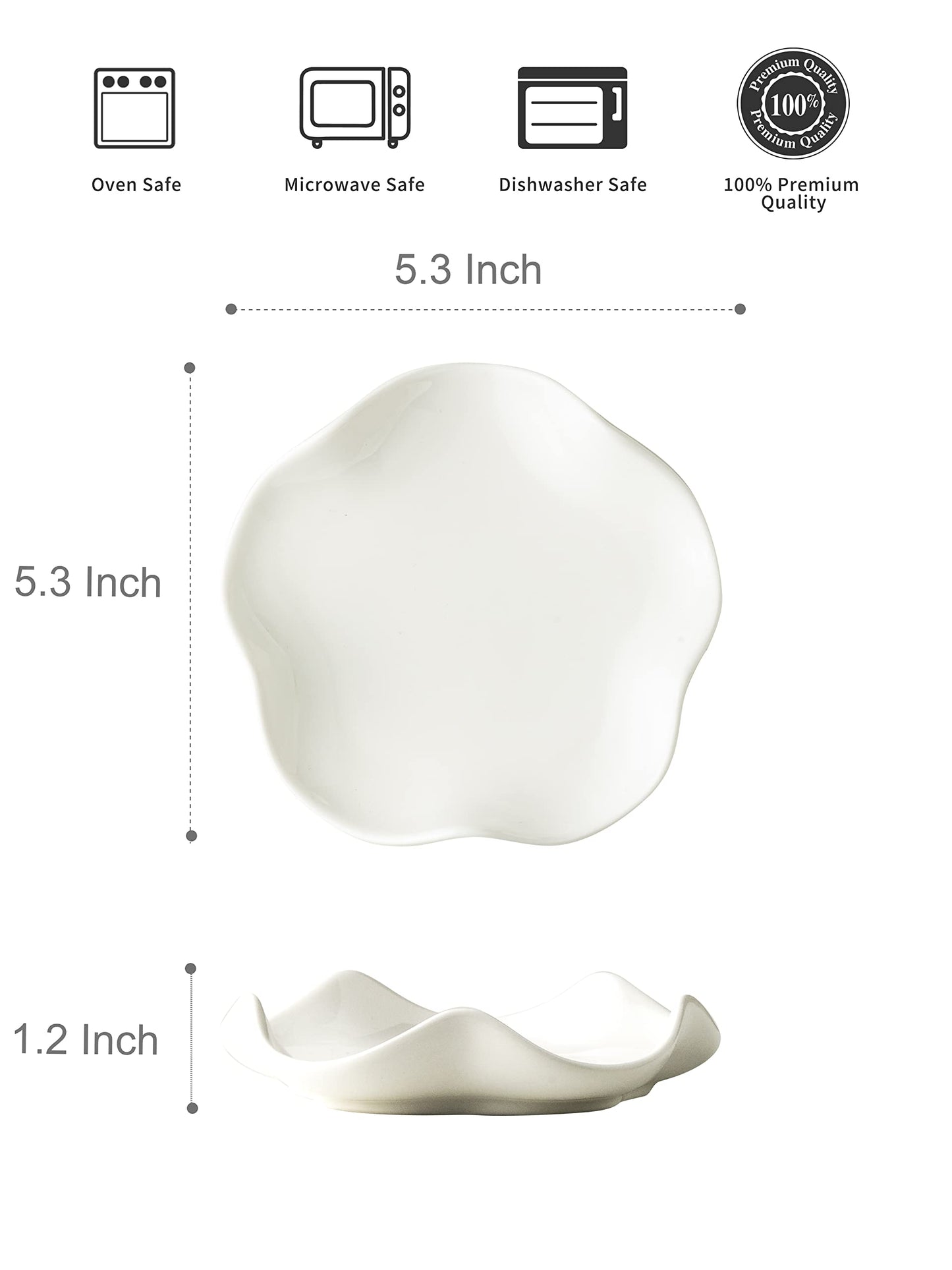 Miamolo Cute Spoon Rest for Stove Top, Ceramic Spoon Holder for Kitchen Counter, 5.3 Inches Coffee Spoon Holder Utensil Rest for Kitchen Gadget Cooking Gift Housewarming Wedding,Kitchen Decor, White