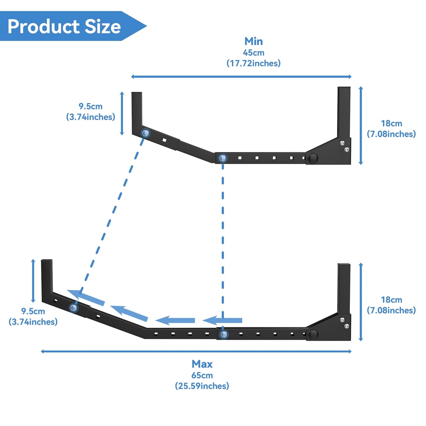 WALMANN Kayak Storage Rack, Wall Mount Kayak Hooks for Garage Kayak Wall Hangers for Kayak, Surfboard, Skiis, Snowboard, Paddle Board(2 Pairs for 2 Kayaks)