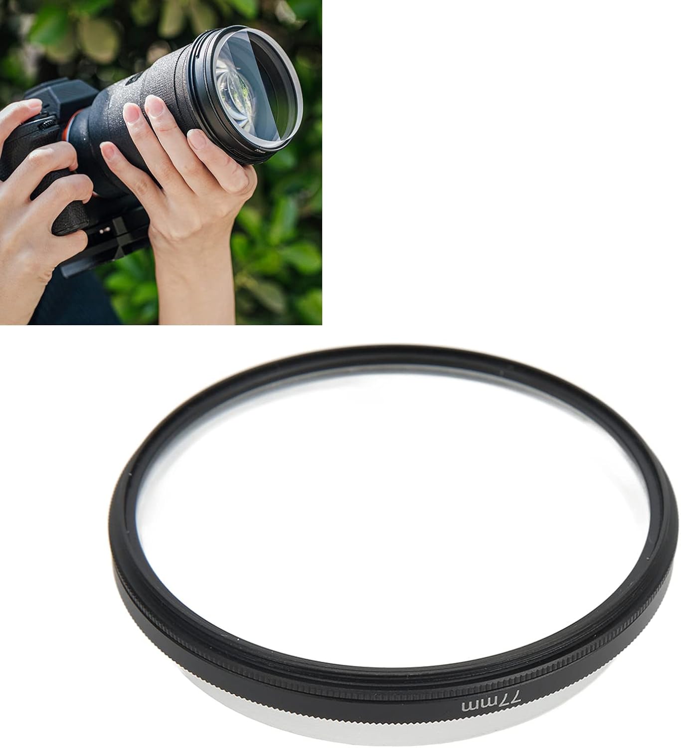 FAUOSWUK Filter,77mm 2.8-7.0) Photographic Effect Photography Prism with,Double Sided Camera Filter Effect for Selfie