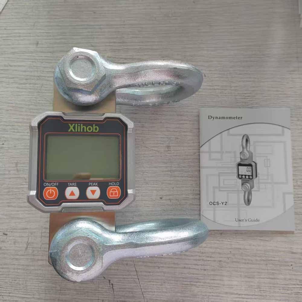 5T/11000lbs Tension Dynamometer Digital Crane Scale for Measure Cable/Rope Tension Pulling Forces Weighing Hanging Scale 5000kg
