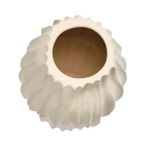 Bloomingville Stoneware Abstract Fluted Vase,9" L x 9" W x 17" H