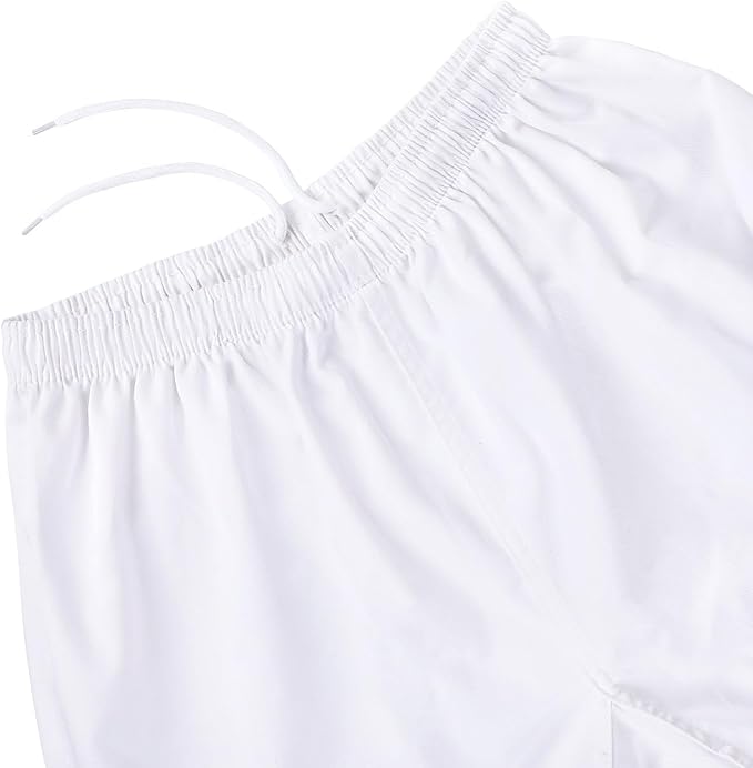 FitsT4 Sports Karate Pants 8oz Middleweight Elastic Waist Martial Arts Pants Perfect for Training or Competition, 000-5
