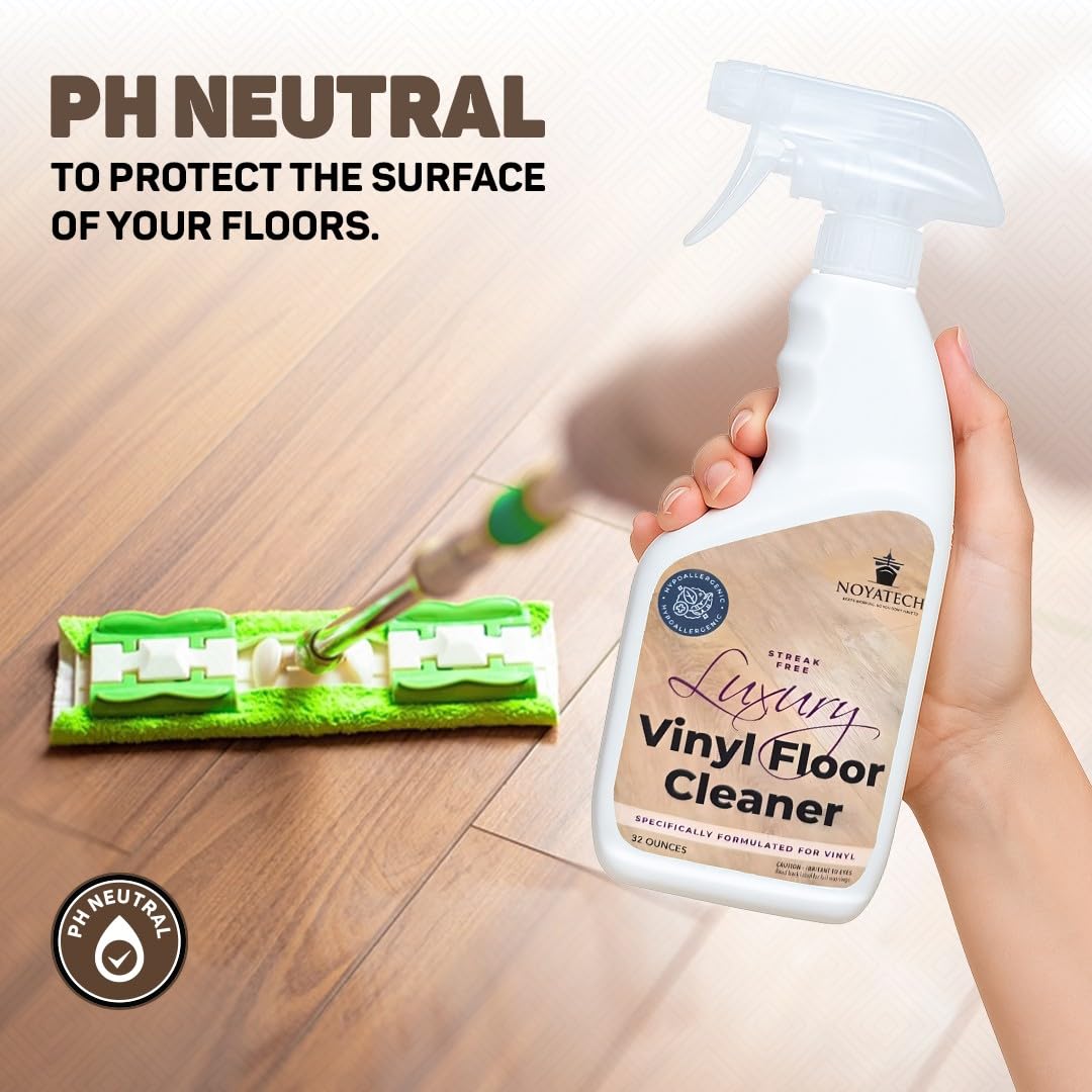 LVP Floor Cleaner. Streak-Free Luxury Vinyl Floor Cleaner. For Hardwood, Laminate, and Natural Wood Flooring. Pet Safe, Non-Toxic, Eco-Friendly.