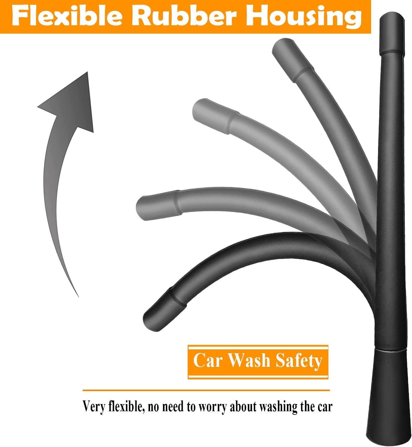 RooFox 7 Inch RAV4 (2009-2015), RAV4 Antenna Replacement Mast for Toyota Antenna
