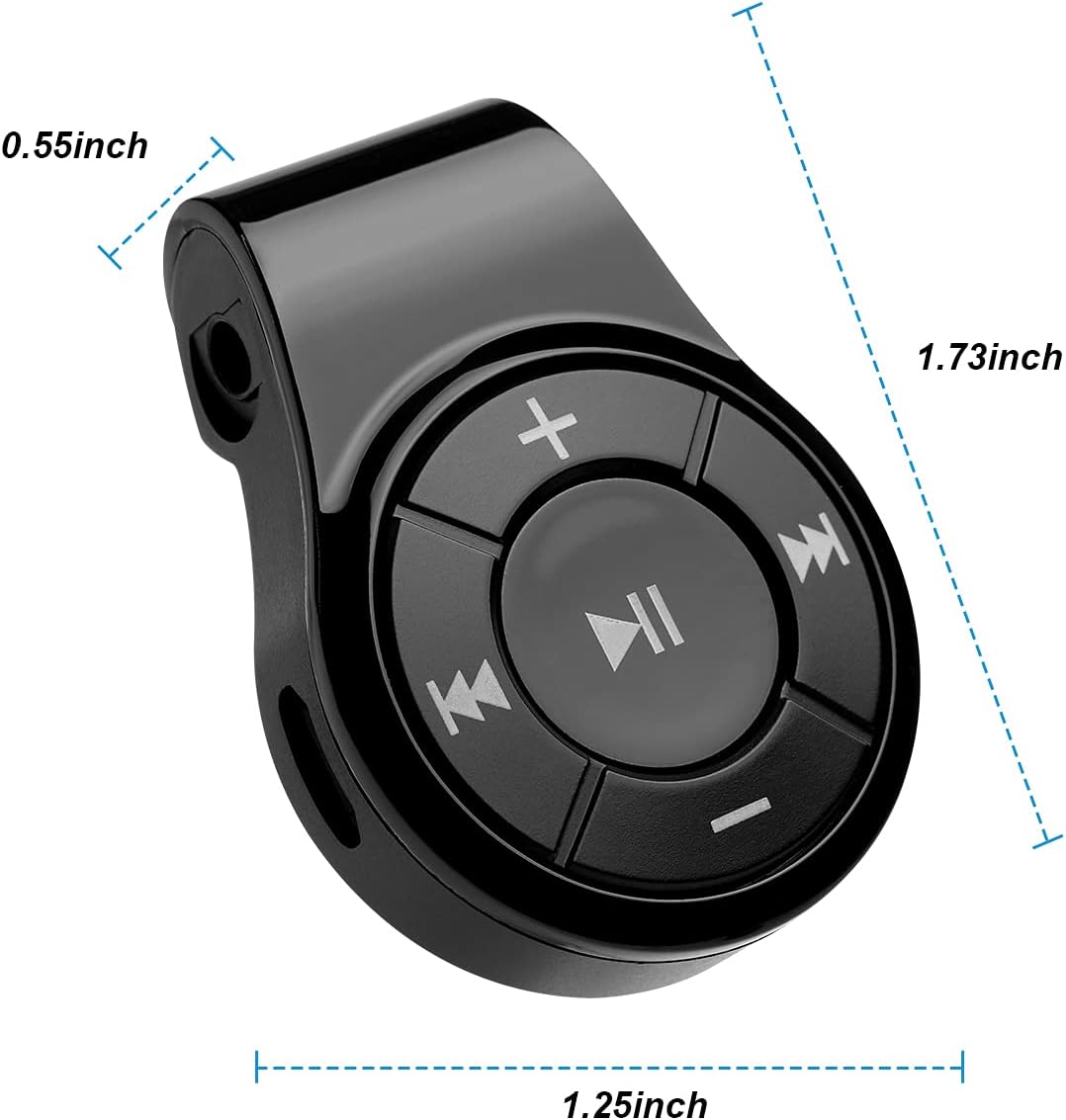 Bluebyte 5.0 Bluetooth Receiver/Car Kit, Clip Wireless Audio Receiver for Headphones car Audio,Wireless Adapter Support