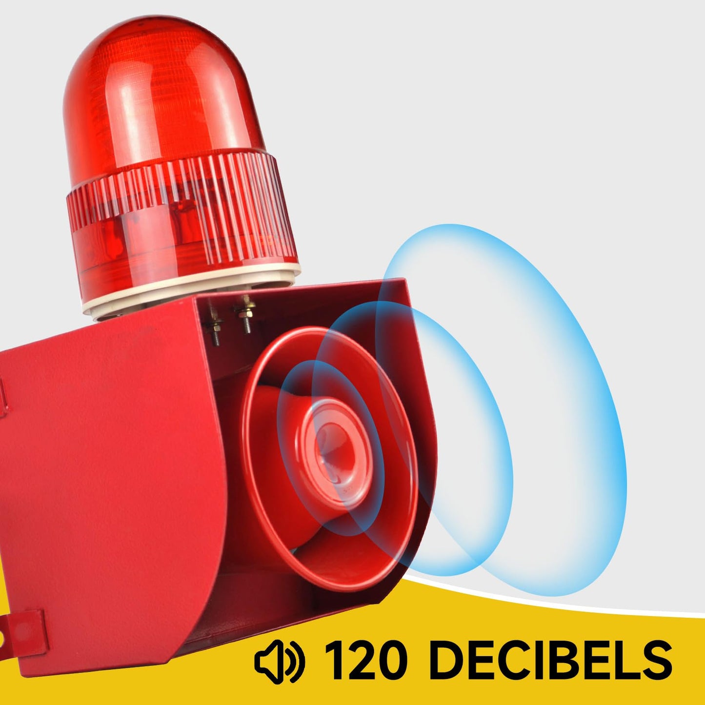 EOKHEOY Wireless Alarm Siren 0.31Mile Range Multitone 120dB Loud Horn Waterproof Security Siren for Industry Business Home Shop Hotel School AC110-120V