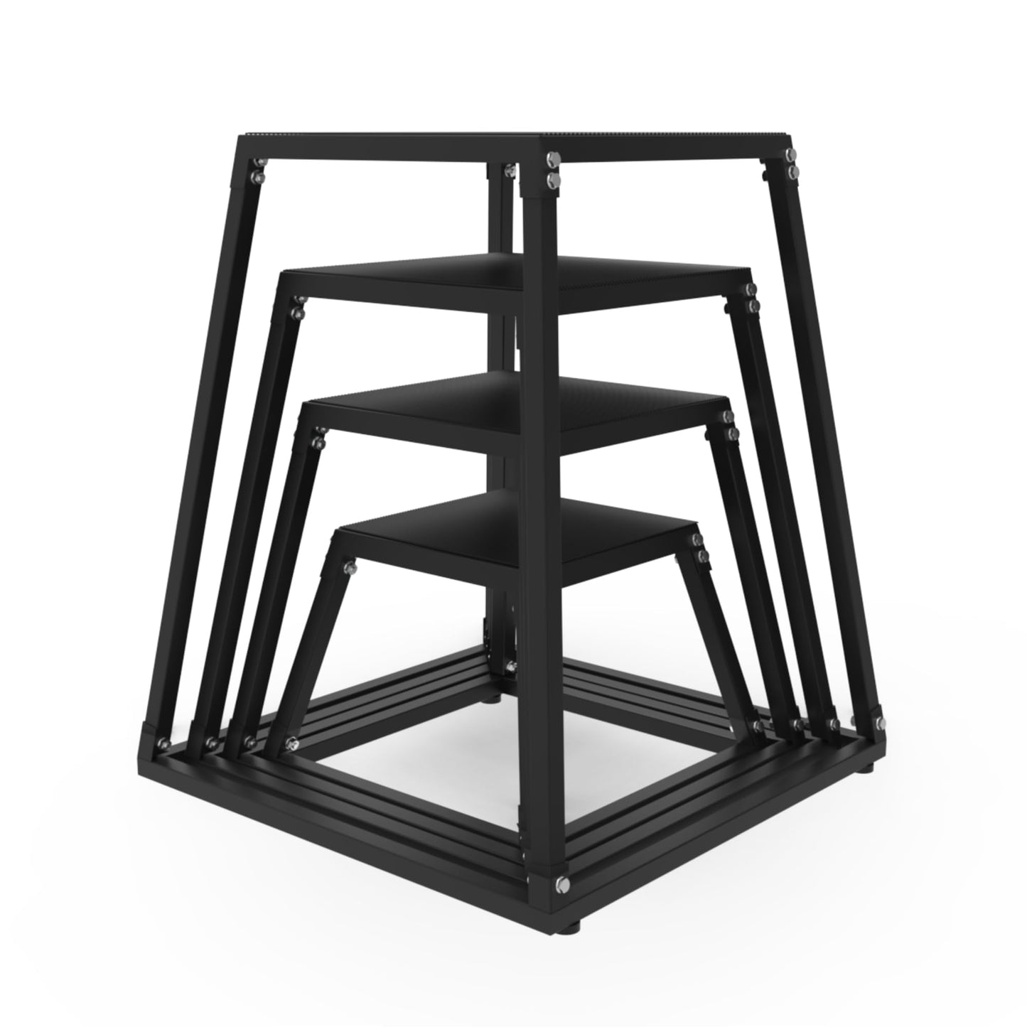 ActiveTrail Plyometric Jump Box, Steel Plyo Platform and Jumping Box, Anti-Slip Exercise Step Up Box for Home Gym Training