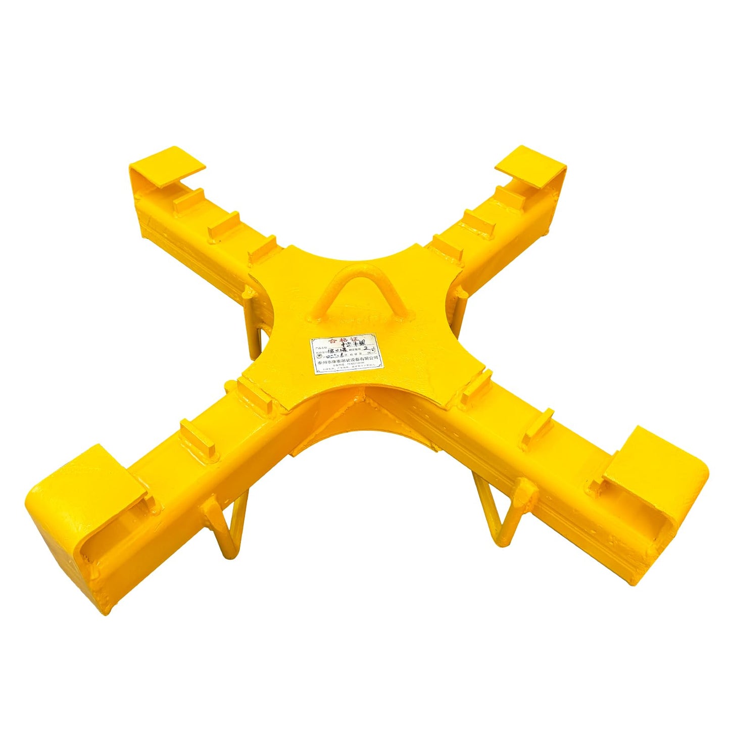 WYDDDARY Industrial Forklift Hoist 4409LB(2T) Capacity Bulk Bag Steel Lifter Cross Type Lifting Beam 40.2" Length 4-Point Ton Bag Spreader