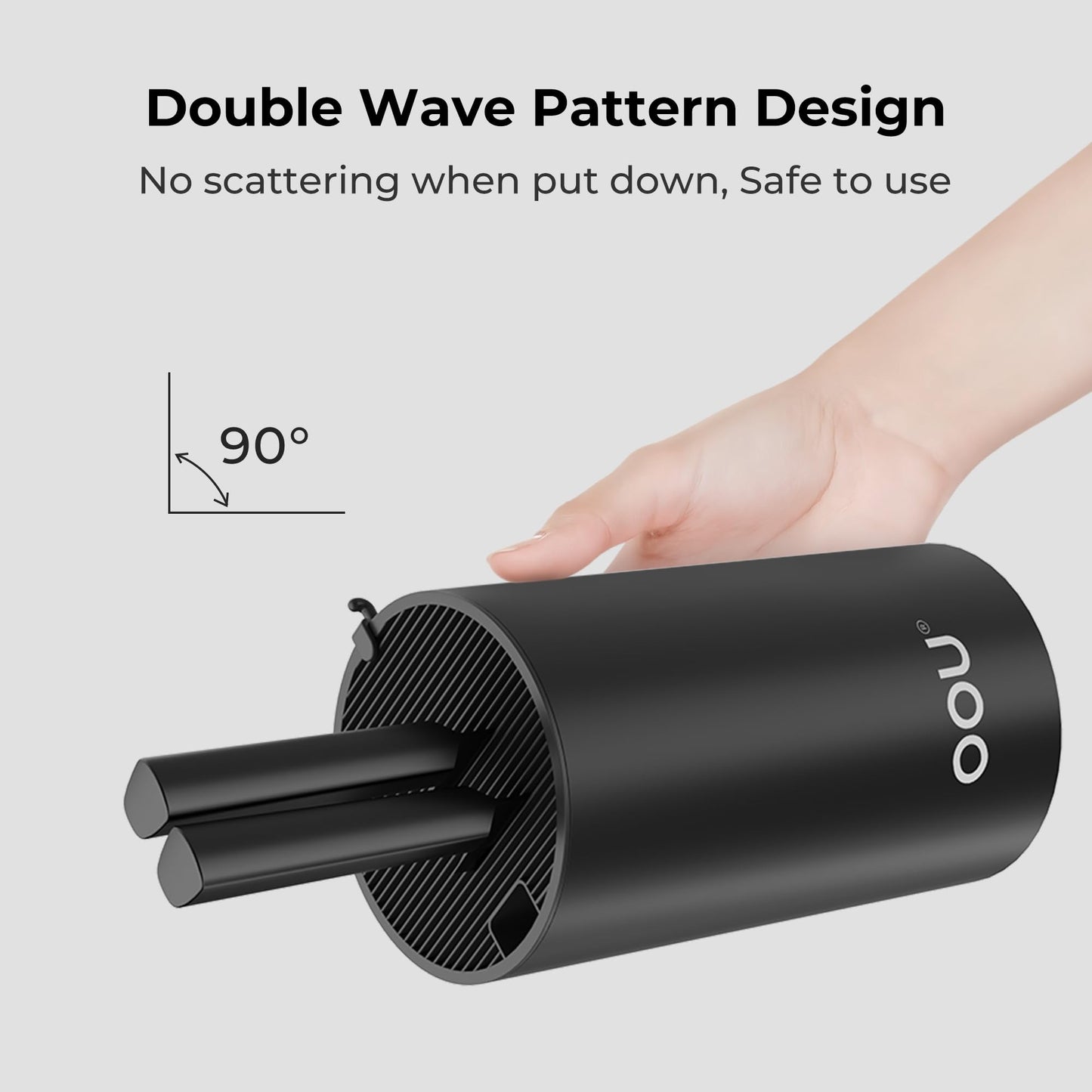 OOU Universal Knife Block Holder Without Knives, Round Kitchen Knife Holder, Detachable Knife Storage for Easy Cleaning-Black