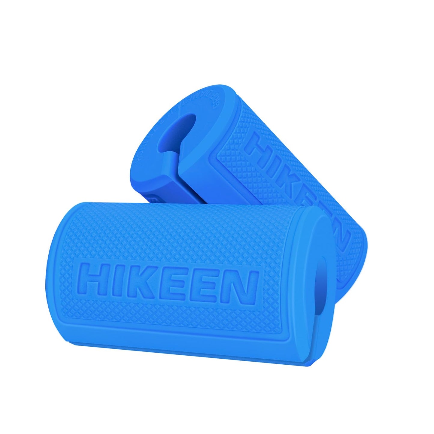Hikeen Thick Bar Dumbbell Grips, Non Slip Hard Rubber Barbell Grips for Weight Lifting, Muscle Building - 2.75" Outer Diameter