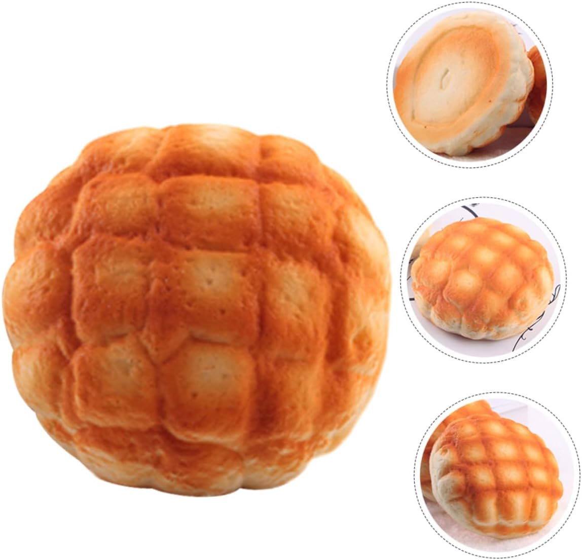 2pcs Set PU Fake Pineapple Bread Simulated Bread Props for Bakery Decor Chic Photo Prop for Kitchen and Shop