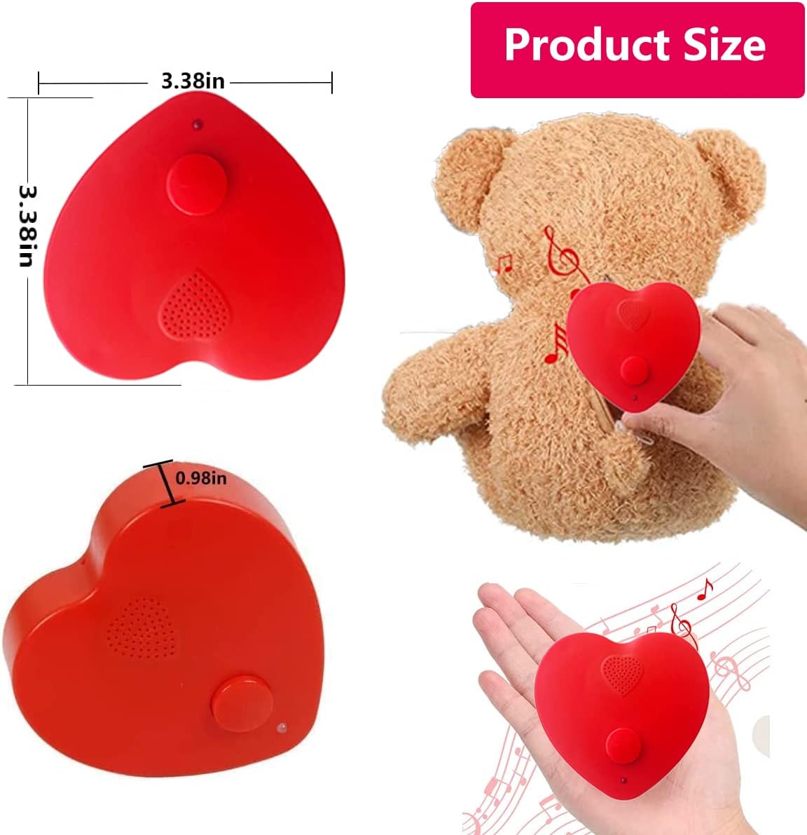 XLW 16min Voice Recorder for Stuffed Animals,Personal Voice Message Recordable Sound Recorder Chips Module for Mother's