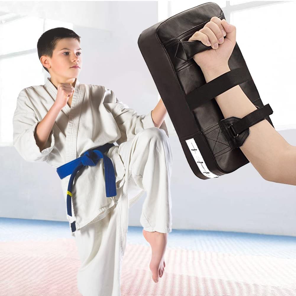 LuiceABC One Karate Taekwondo Boxing Kick Punch Adjustable Soft Shield Durable Training Pad for Boxing, Training and Protecting Your Palm, Wrist and Decreasing The Shock (Red)