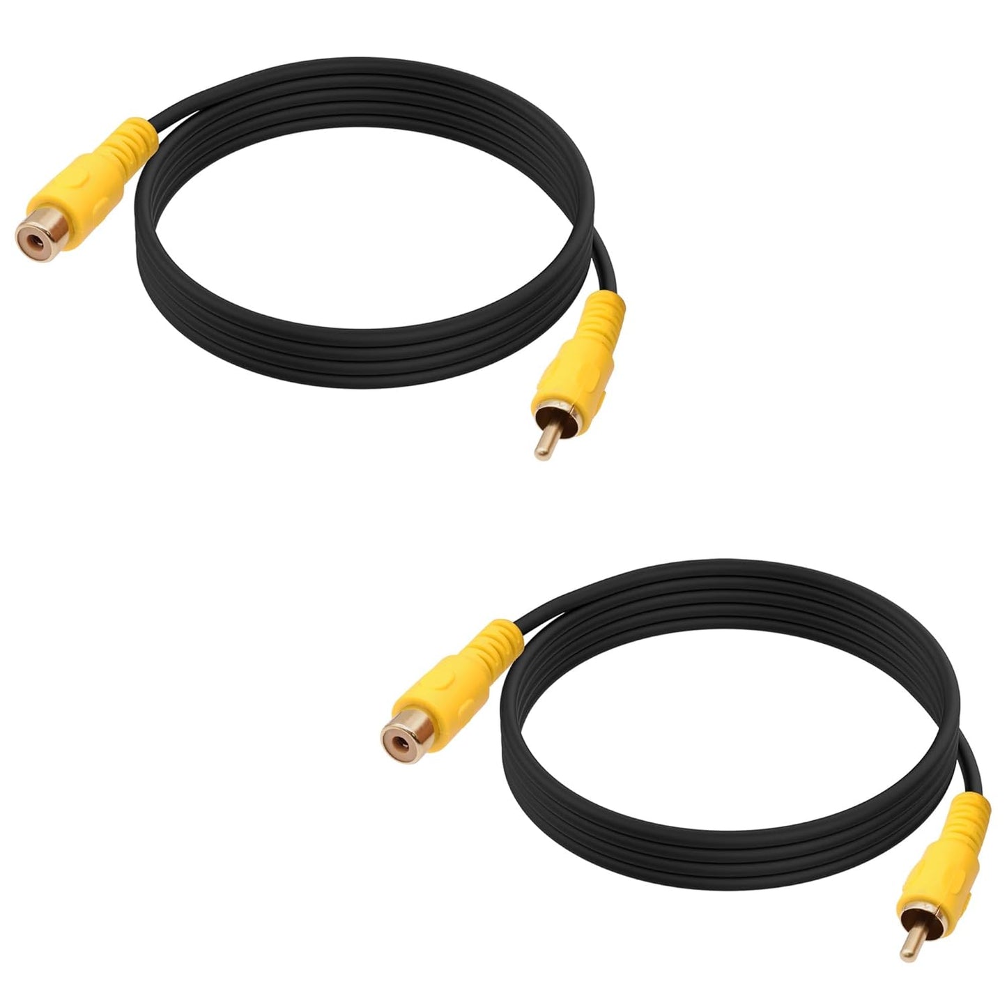 YARCHONN HDTV-1.5M-2pcs RCA Audio Coaxial Cable Adapter RCA Male to Female AV Audio Video Projector Television Cable