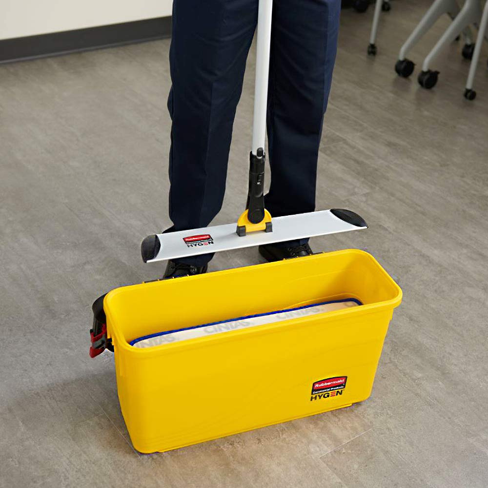 Rubbermaid Commercial Products HYGEN Microfiber Quick-Connect Mop Frame 18 inch Silver for Janitorial/Professional/Industrial Cleaners for Heavy-Duty Floor Cleaning/Mopping/Dusting