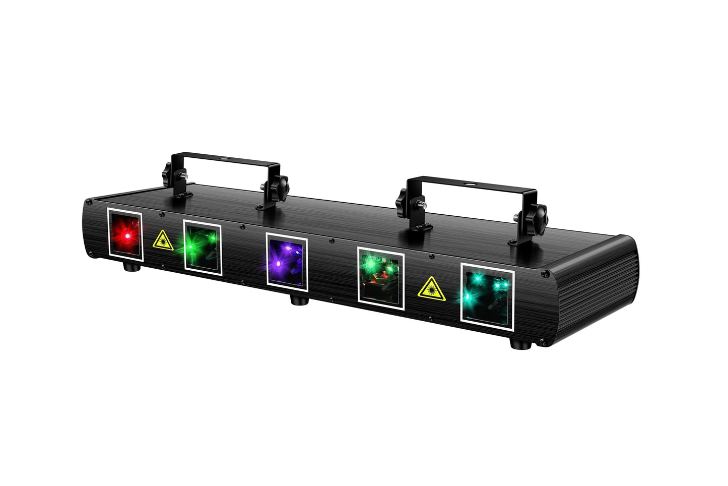 U`King DJ Laser Light, 5 Beam Effect Sound Activated DJ Party Lights RGBYC LED Laser Light Show with DMX Control for Disco Dancing Birthday Bar Stage Lighting