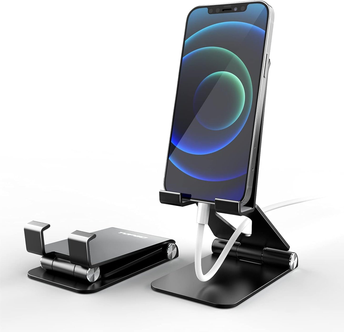 Beamingnet 14/Smartphones/iPad TOPGO Cell Phone Stand, [Stable & Height Adjustable] Foldable Cellphone Holder for Desk