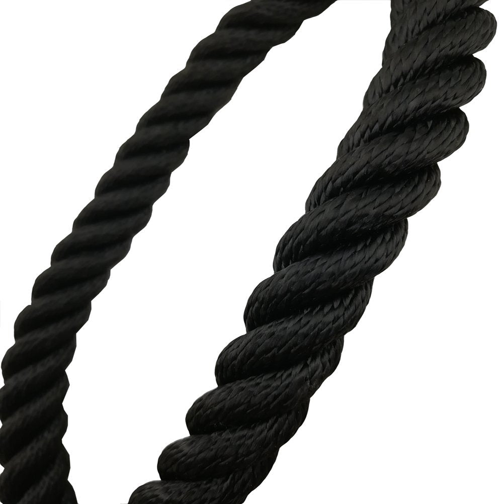 Aoneky 30ft Battle Rope, 7/8" Diameter Nylon Training Rope with Rubber Handles, for Home Gym Fitness Workout, Beginner & Youth Exercise Equipment