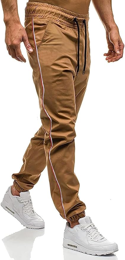 Men Joggers Chino Cargo Pants Hiking Outdoor Recreation Pants Twill Fitness Track Jogging Pants Casual Cotton Pants