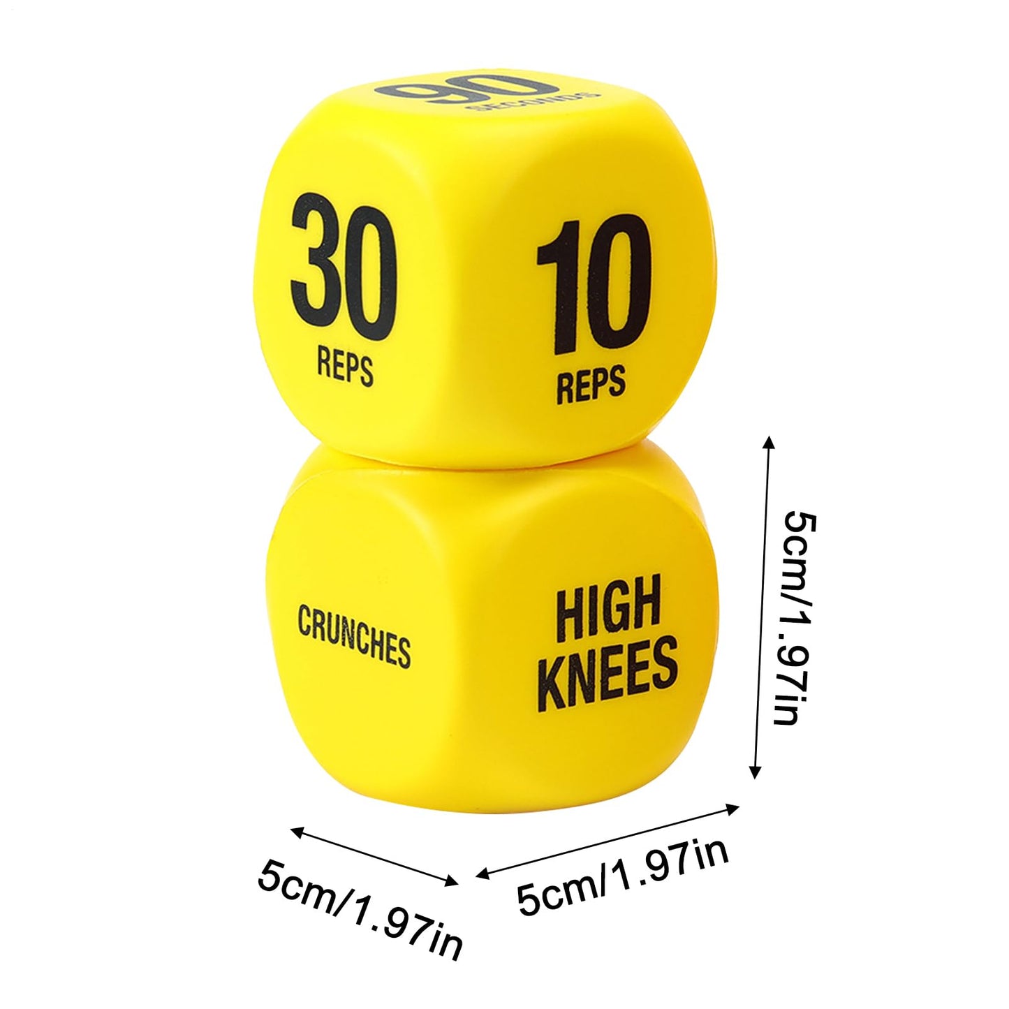 Exercise Dice 2 Pairs 6 Sided Workout Dice for Gym Training Strength Training Equipment Game for Group Fitness Exercise Fun Fitness Equipment