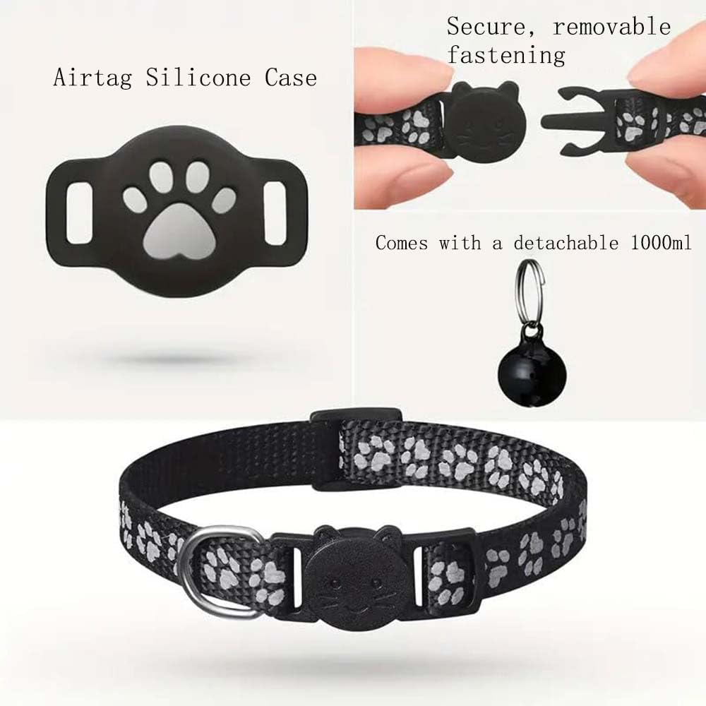 Zeloman 19-26cm) GPS Pet Tracker Collar for Cats & Small Dogs, Lightweight & Waterproof with Safety Buckle, Anti-Loss