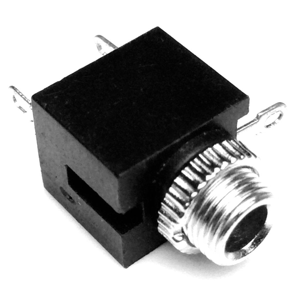 3.5mm 2 Pack CESS Black Mono TS Socket, Soldering Type, Panel Chassis Mount